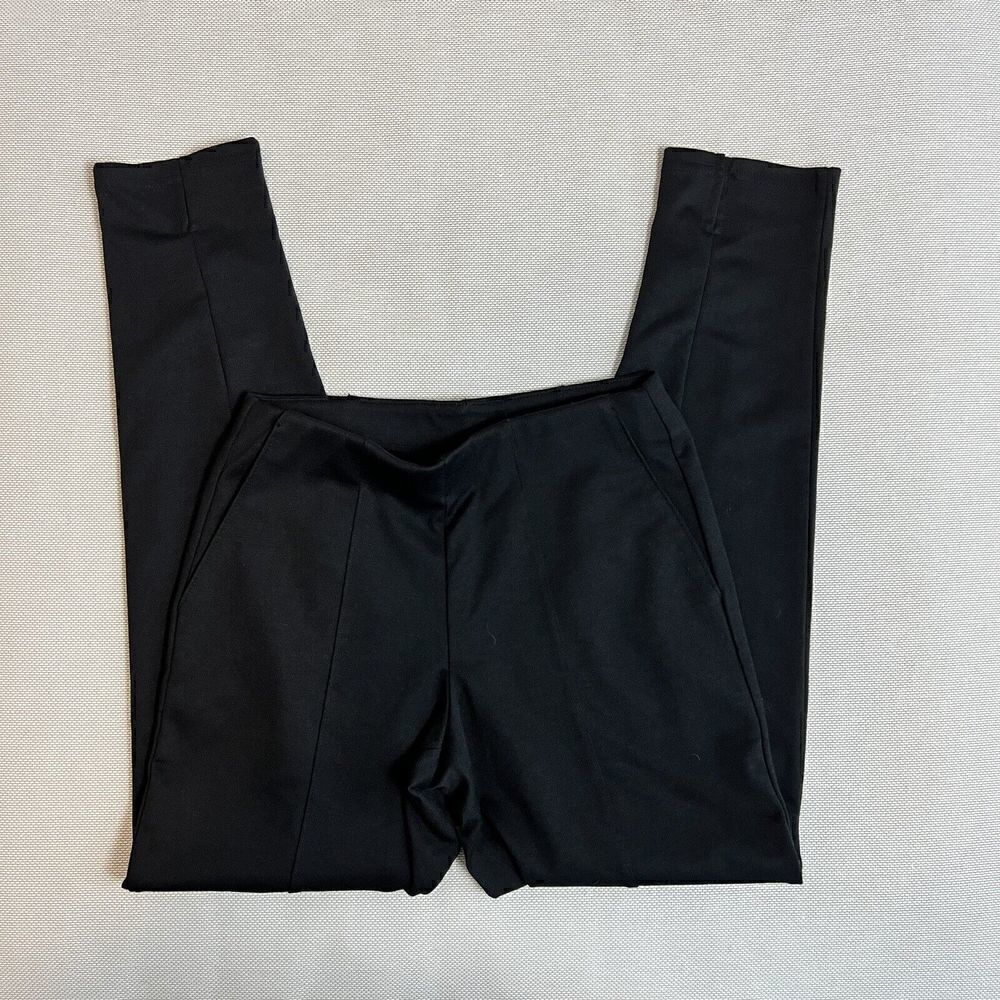 Hue Pants Women's XSmall Ankle Length Stretch Black Comfort Elastic Waist (454)